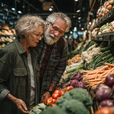 Літня жінка насолоджується здоровим сніданком