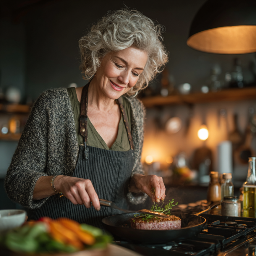 Літня пара займається спортом на свіжому повітрі